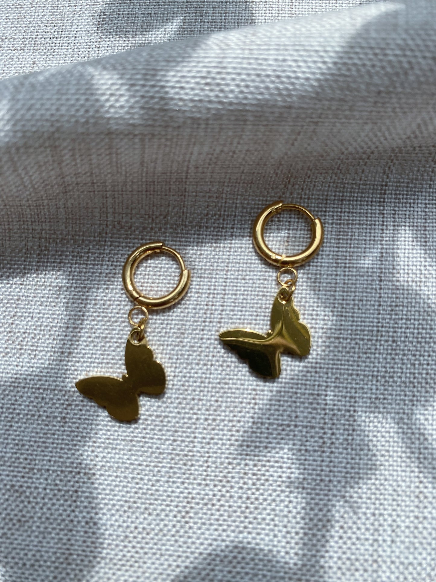 Butterfly Hoop Earring