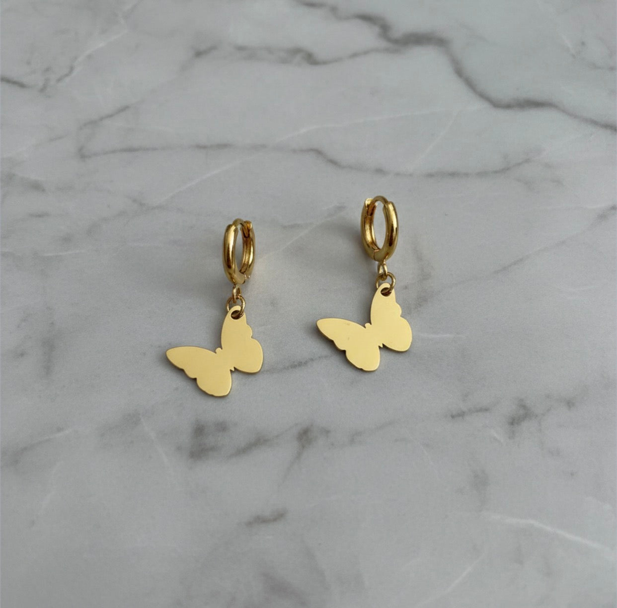 Butterfly Hoop Earring