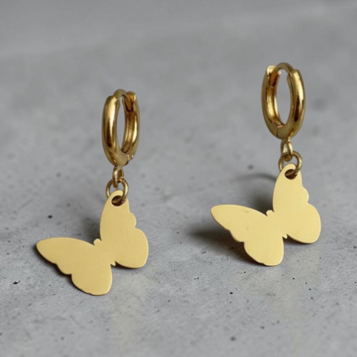 Butterfly Hoop Earring